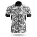 Black White Gears - Men's Cycling Kit-Jersey Only-Global Cycling Gear