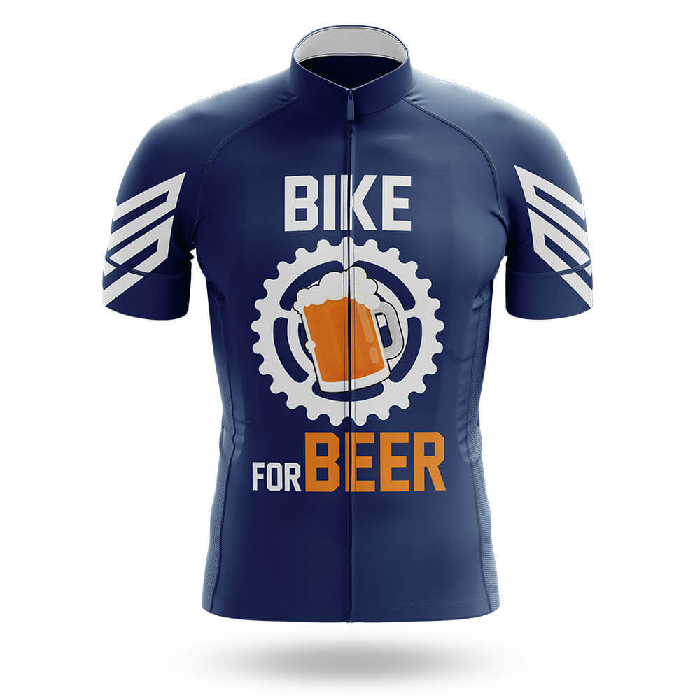 Bike For Beer V3 - Navy - Men's Cycling Kit-Jersey Only-Global Cycling Gear