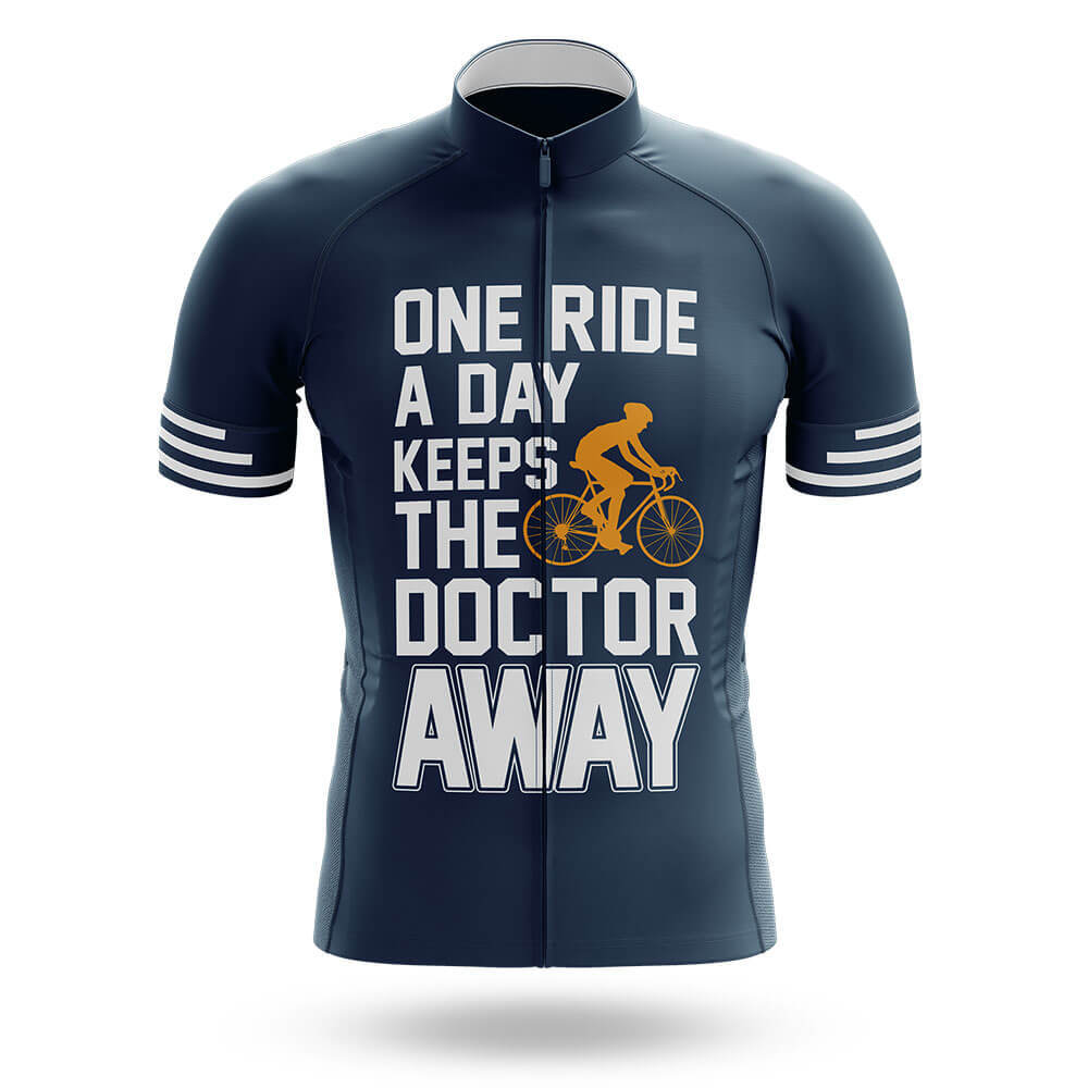 One Ride A Day - Navy - Men's Cycling Kit-Jersey Only-Global Cycling Gear