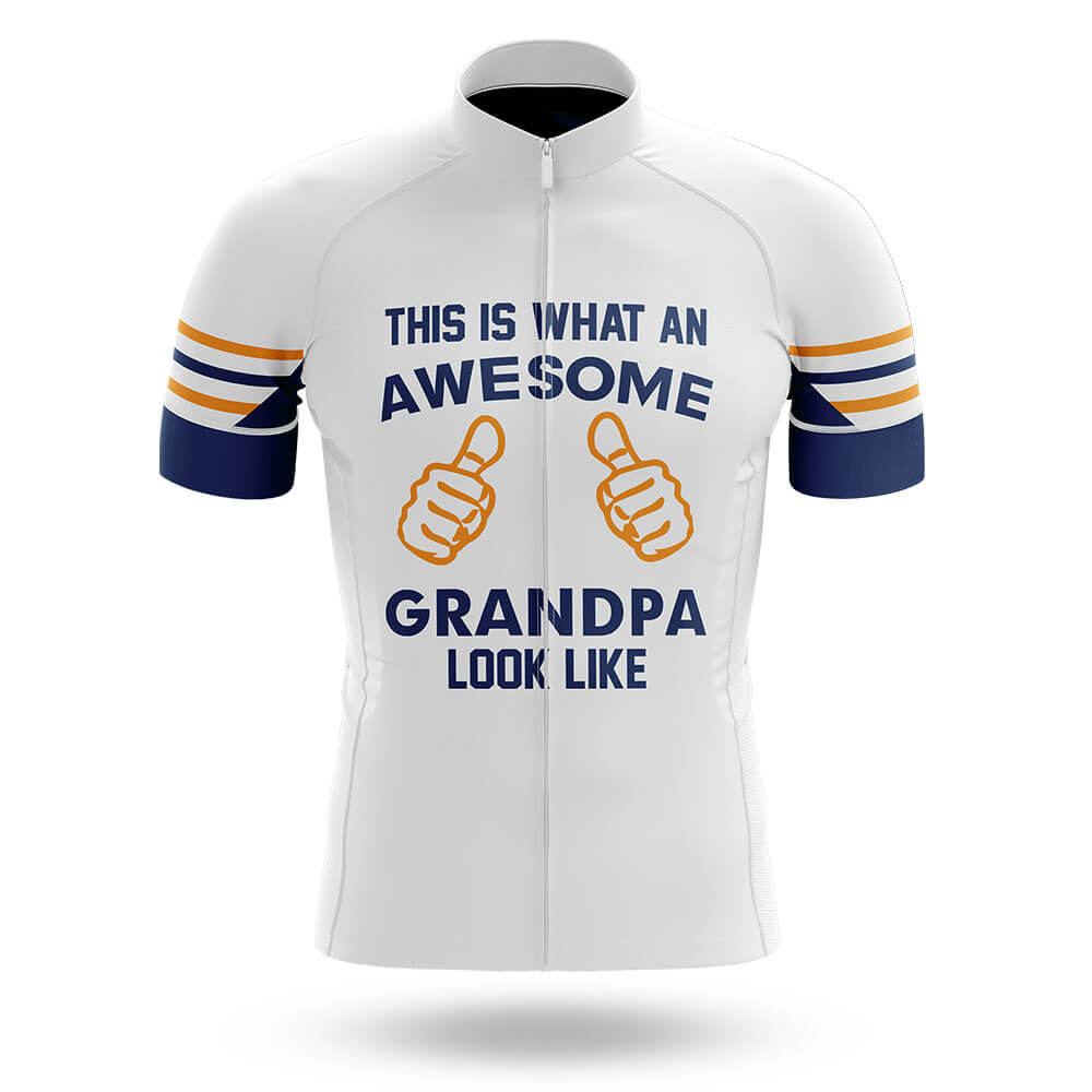 Awesome Grandpa V3 - White - Men's Cycling Kit-Jersey Only-Global Cycling Gear