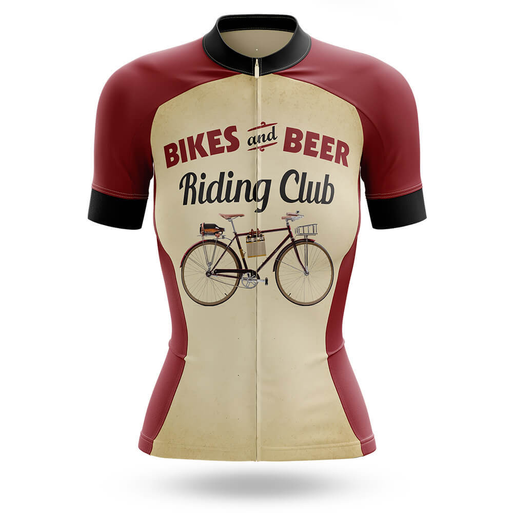 Retro Beer Riding Club Vintage - Women's Cycling Kit-Jersey Only-Global Cycling Gear