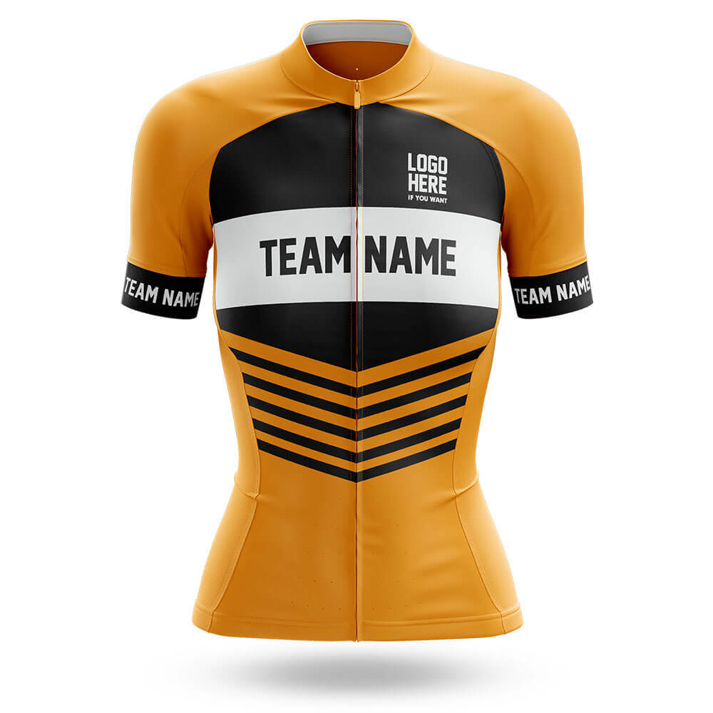 Custom Team Name V20 Yellow - Women's Cycling Kit-Jersey Only-Global Cycling Gear