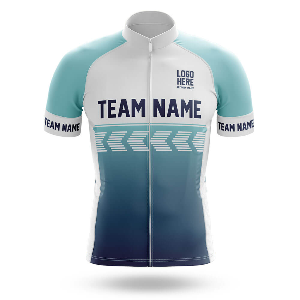 Custom Team Name S4 Blue - Men's Cycling Kit-Jersey Only-Global Cycling Gear