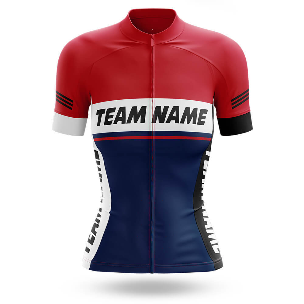 Custom Team Name M1 Red - Women's Cycling Kit-Jersey Only-Global Cycling Gear