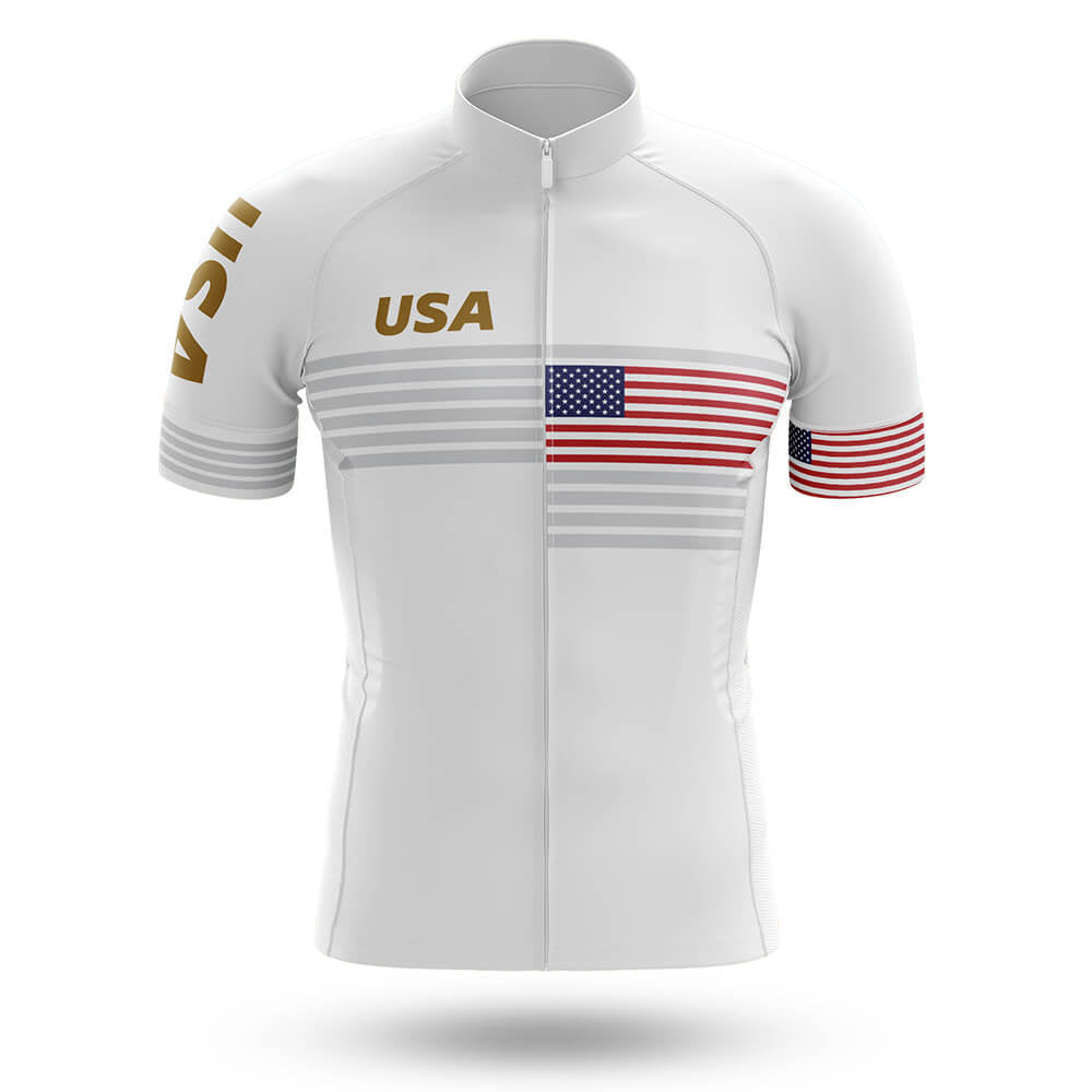 USA S10 White - Men's Cycling Kit-Jersey Only-Global Cycling Gear