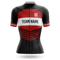 Custom Team Name V20 Red - Women's Cycling Kit-Jersey Only-Global Cycling Gear