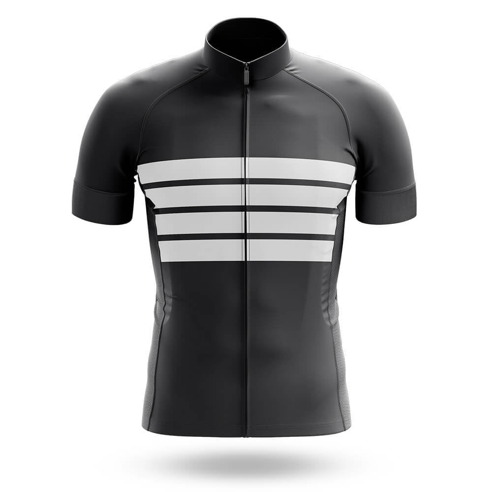 Retro Four Stripes - Black - Men's Cycling Kit-Jersey Only-Global Cycling Gear