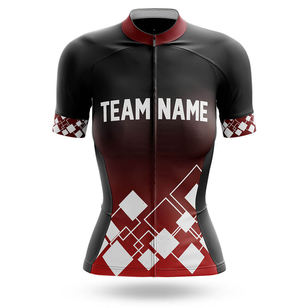 Custom Team Name V19 Red - Women's Cycling Kit-Jersey Only-Global Cycling Gear
