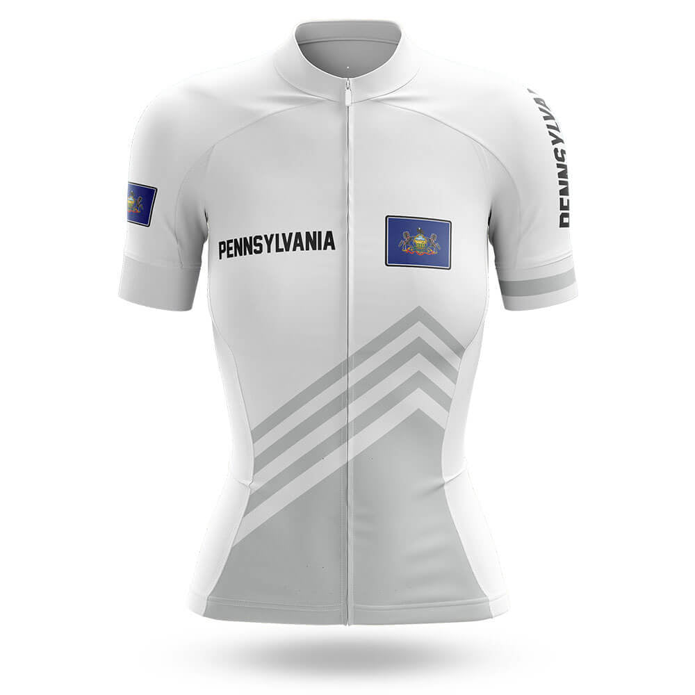 Pennsylvania S4 White - Women - Cycling Kit-Jersey Only-Global Cycling Gear