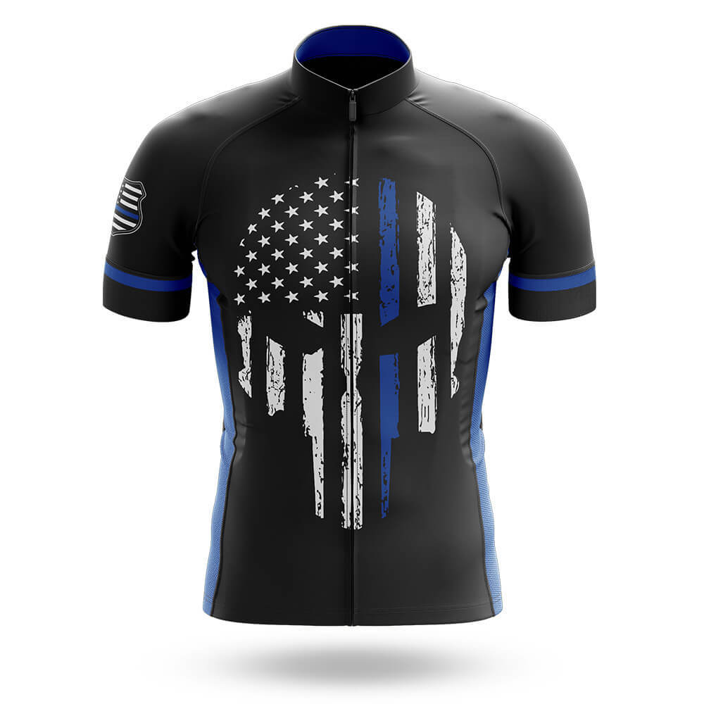 Thin Blue Line V3 - Men's Cycling Kit-Jersey Only-Global Cycling Gear