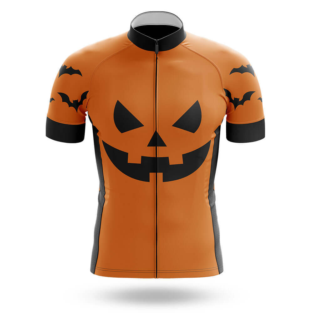 Pumpkin Face - Orange - Men's Cycling Kit-Jersey Only-Global Cycling Gear