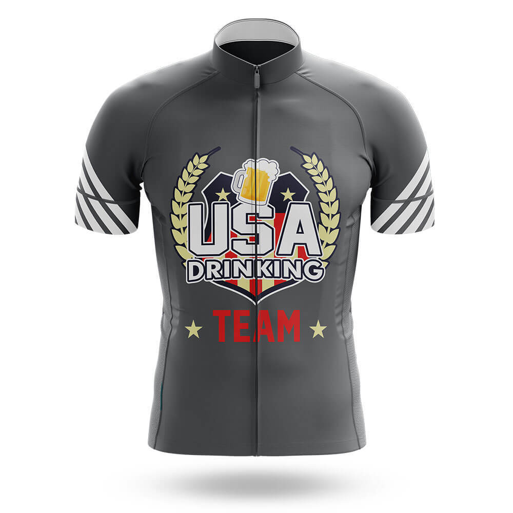 USA Drinking Team - Grey - Men's Cycling Kit-Jersey Only-Global Cycling Gear