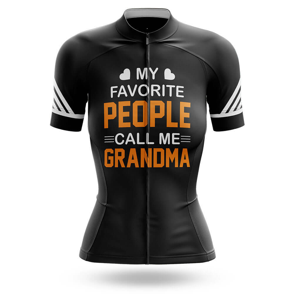 Call Me Grandma - Black - Women Cycling Kit-Jersey Only-Global Cycling Gear