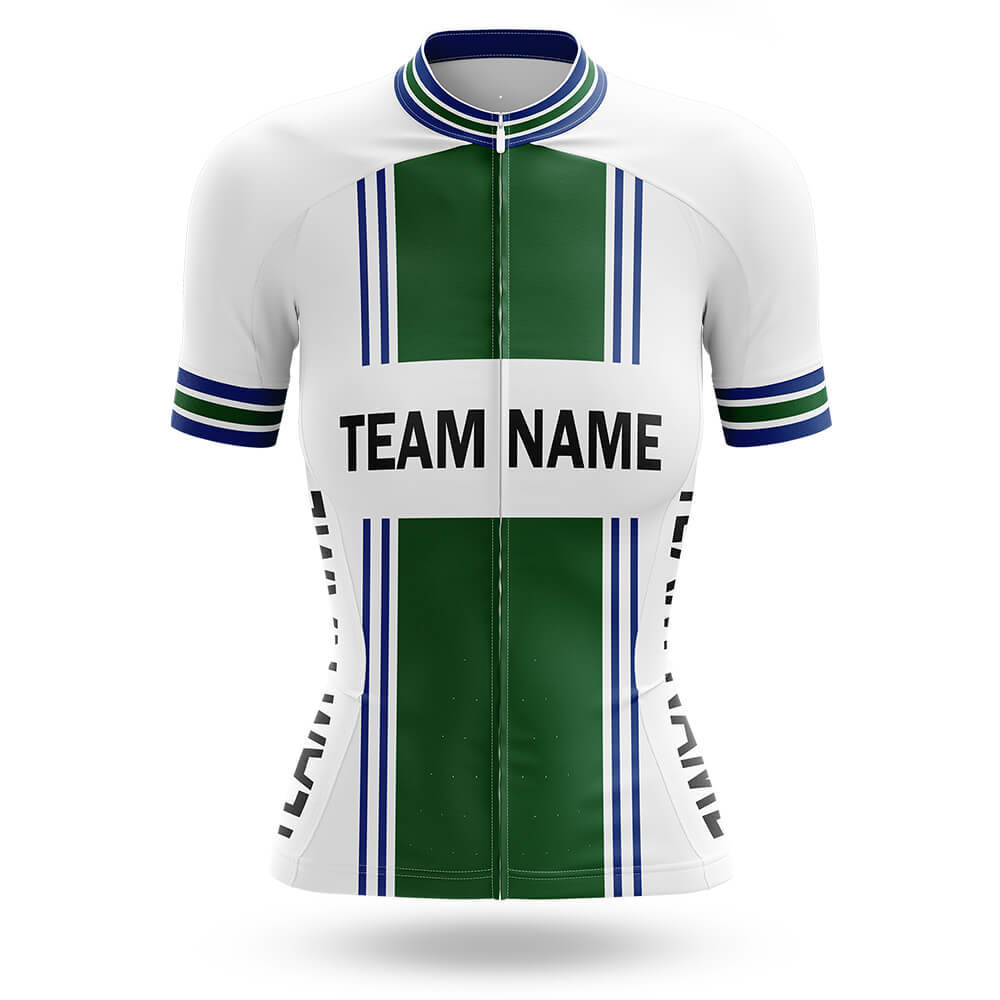 Custom Team Name M4 Green - Women's Cycling Kit-Jersey Only-Global Cycling Gear