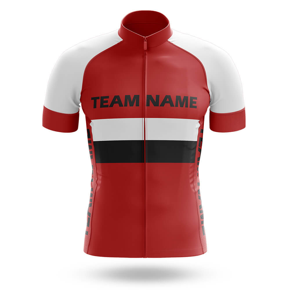 Custom Team Name M2 Red - Men's Cycling Kit-Jersey Only-Global Cycling Gear