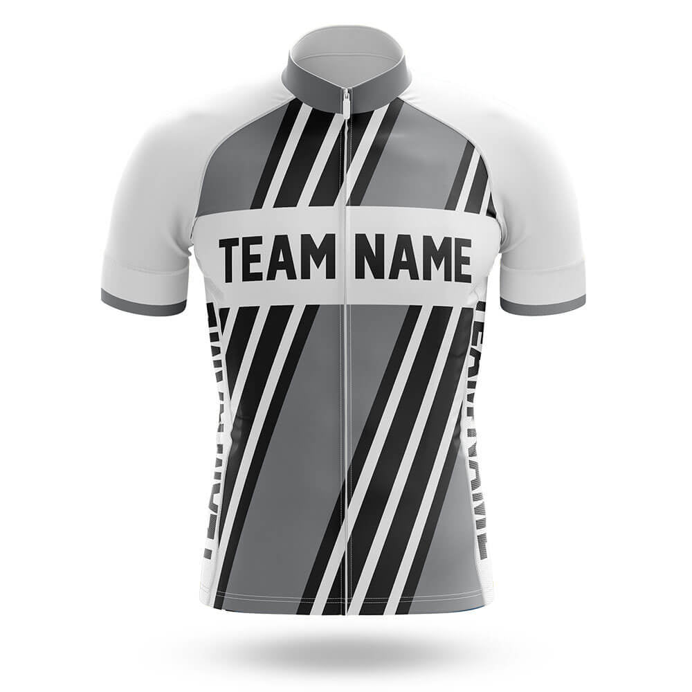 Custom Team Name M5 Grey - Men's Cycling Kit-Jersey Only-Global Cycling Gear