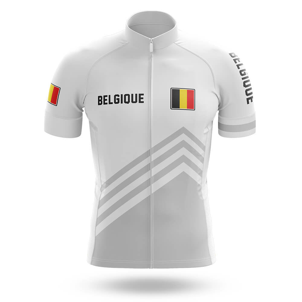 Belgique S5 White - Men's Cycling Kit-Jersey Only-Global Cycling Gear