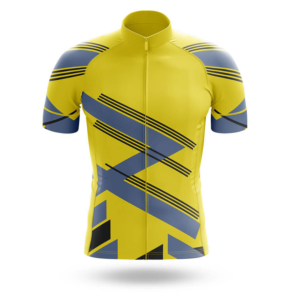 Yellow Grey - Men's Cycling Kit-Jersey Only-Global Cycling Gear