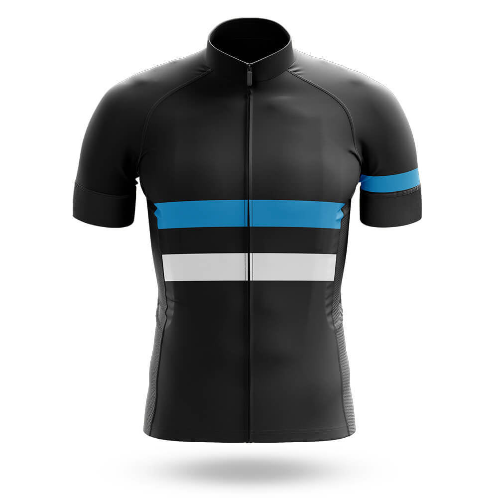 Blue White Lines - Men's Cycling Kit-Jersey Only-Global Cycling Gear