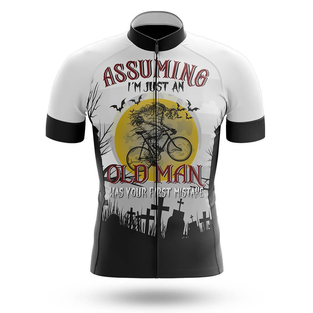 Assuming Old Man V3 - White - Men's Cycling Kit-Jersey Only-Global Cycling Gear
