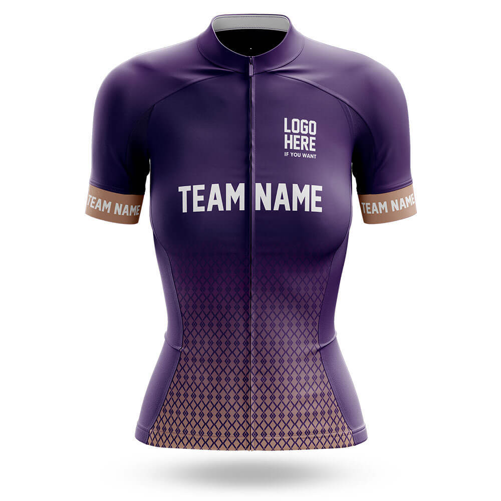 Custom Team Name S1 Violet - Women's Cycling Kit-Jersey Only-Global Cycling Gear