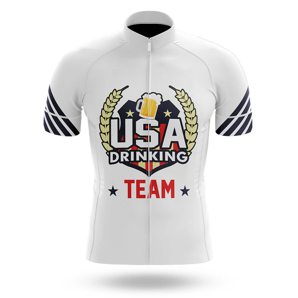 USA Drinking Team - White - Men's Cycling Kit-Jersey Only-Global Cycling Gear