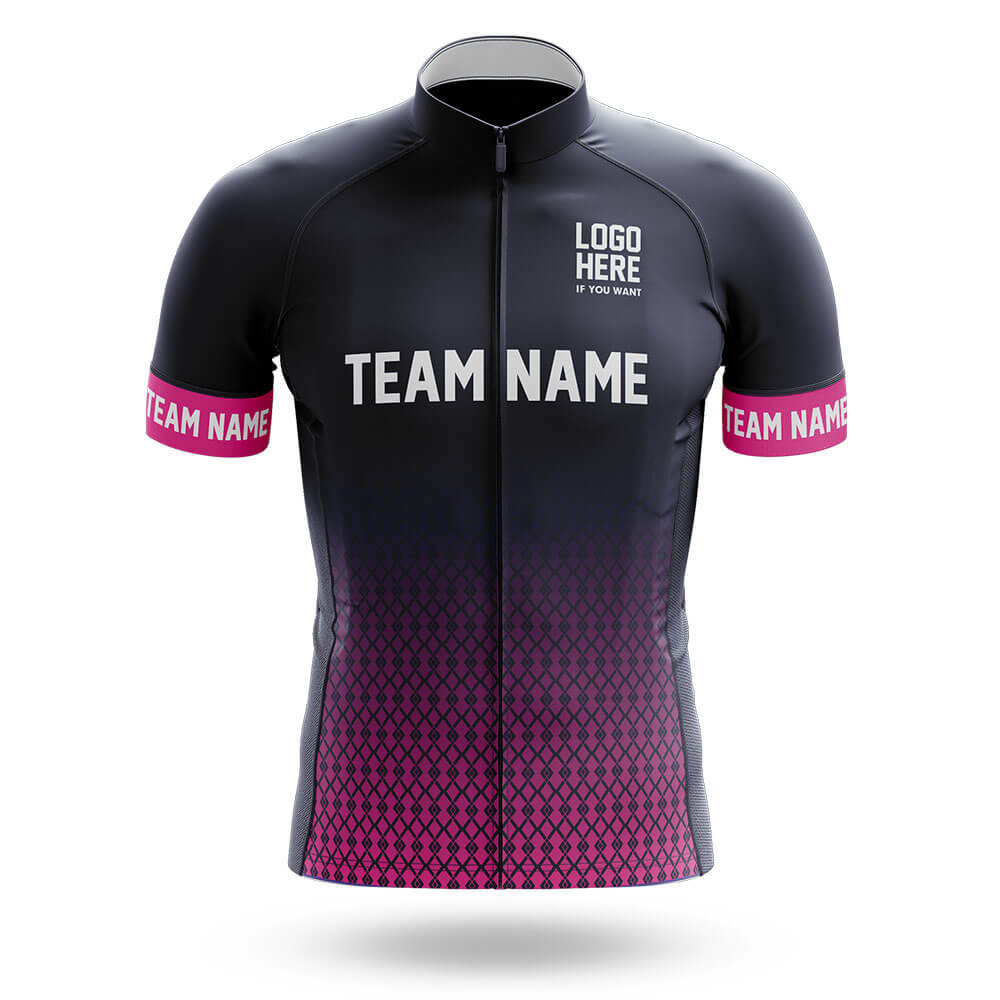 Custom Team Name S1 Pink - Men's Cycling Kit-Jersey Only-Global Cycling Gear