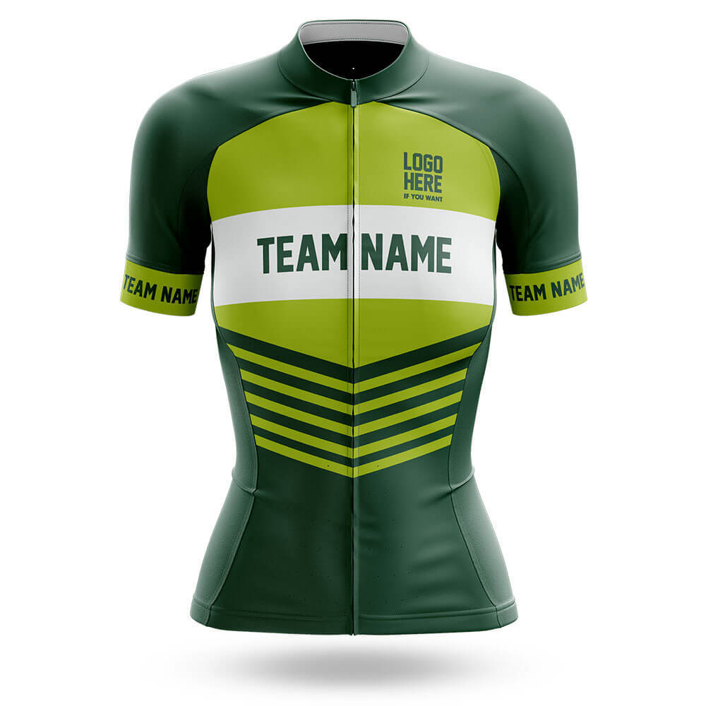 Custom Team Name V20 Green - Women's Cycling Kit-Jersey Only-Global Cycling Gear