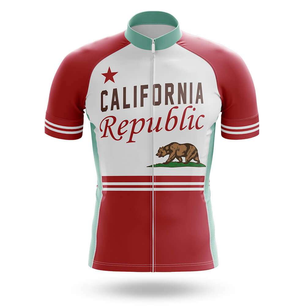 California Republic V7 - Men's Cycling Kit-Jersey Only-Global Cycling Gear