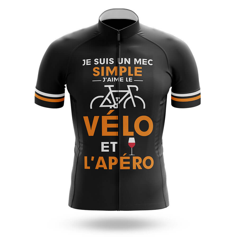 Je Suis Un Mec Simple - Black - Men's Cycling Kit-Jersey Only-Global Cycling Gear