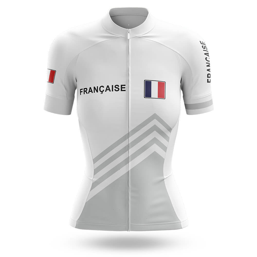 Française S5 White - Women - Cycling Kit-Jersey Only-Global Cycling Gear