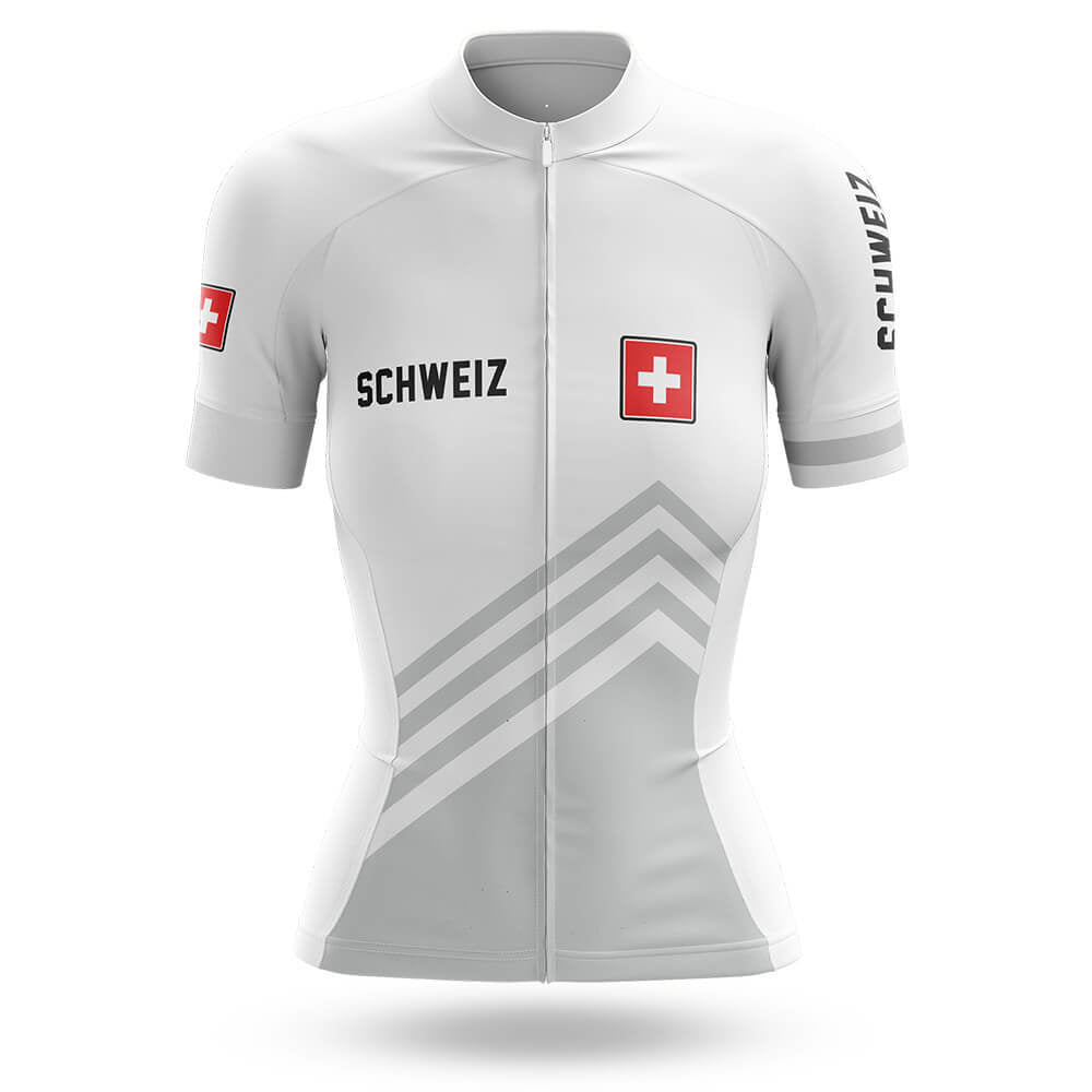 Schweiz S5 White - Women - Cycling Kit-Jersey Only-Global Cycling Gear