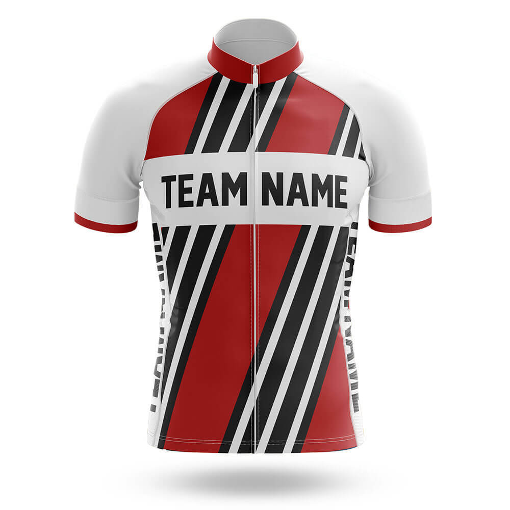 Custom Team Name M5 Red - Men's Cycling Kit-Jersey Only-Global Cycling Gear