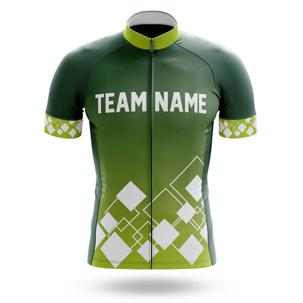 Custom Team Name V19 Green - Men's Cycling Kit-Jersey Only-Global Cycling Gear