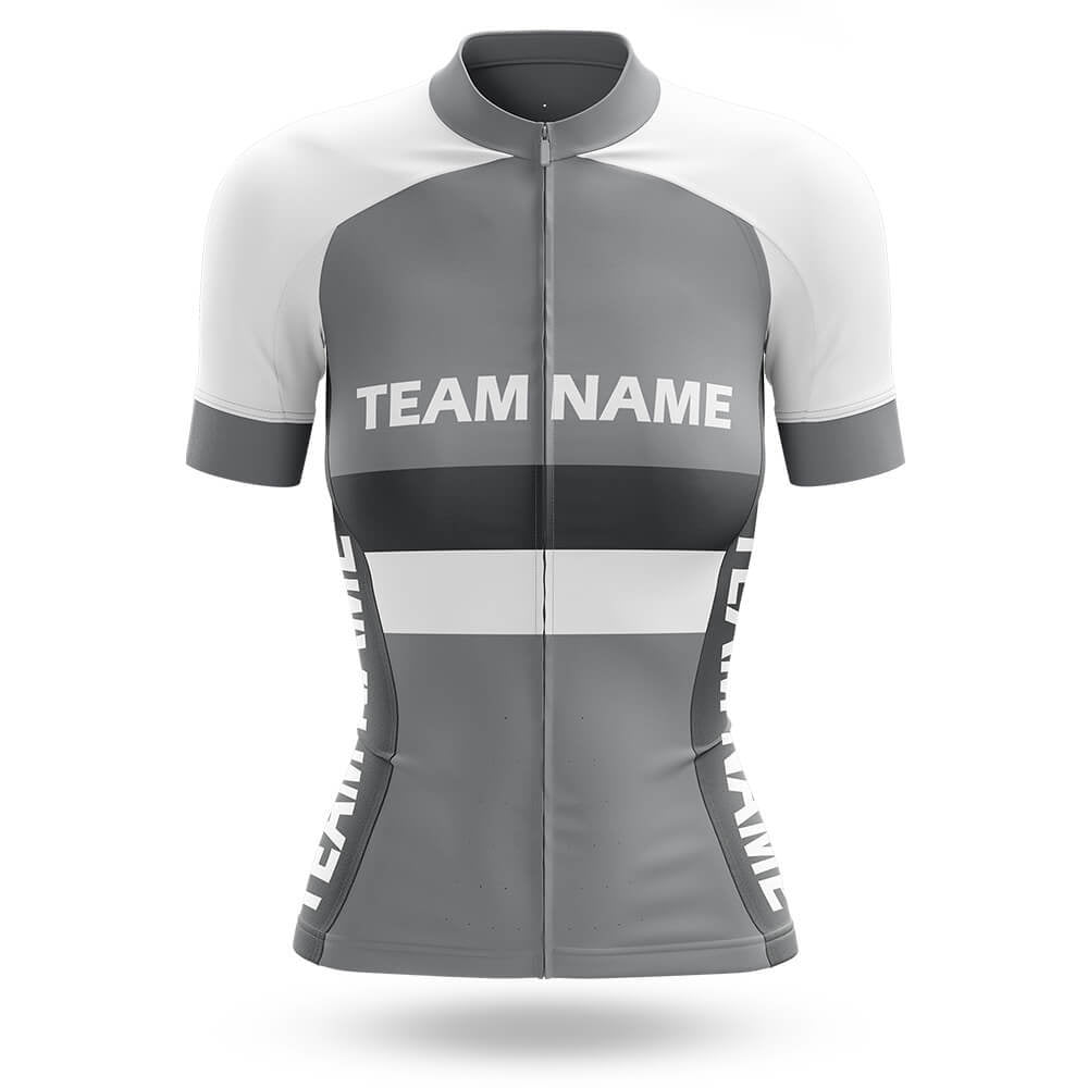 Custom Team Name M2 Grey - Women's Cycling Kit-Jersey Only-Global Cycling Gear