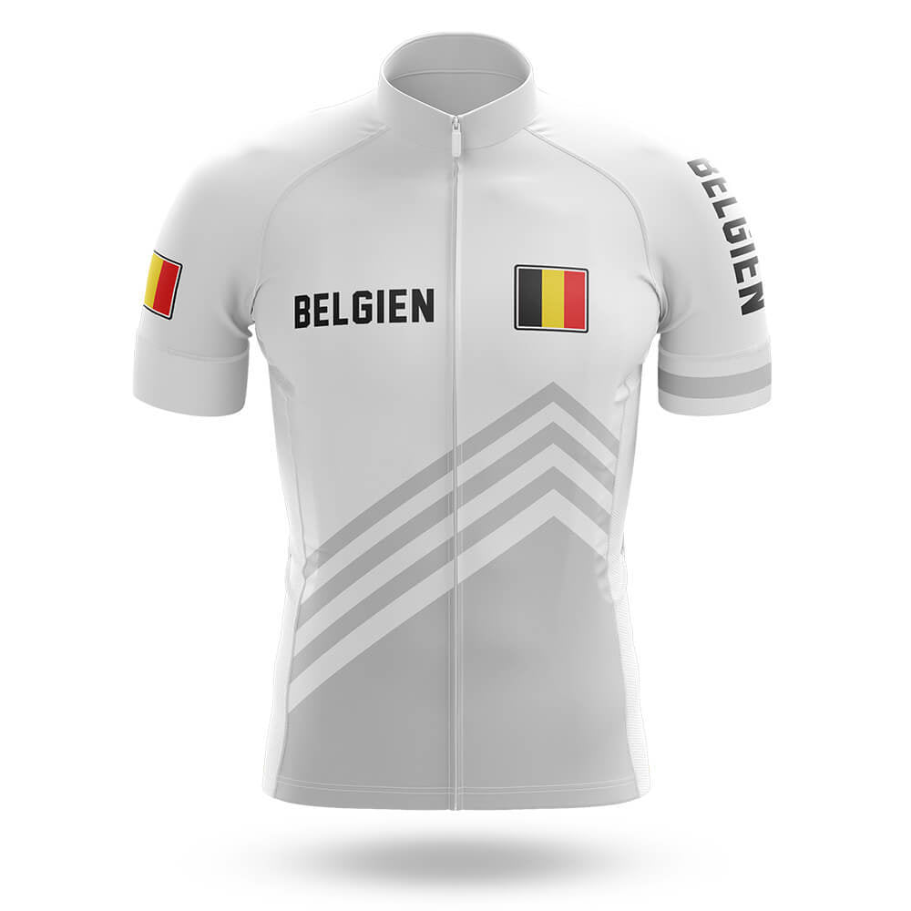 Belgien S5 White - Men's Cycling Kit-Jersey Only-Global Cycling Gear