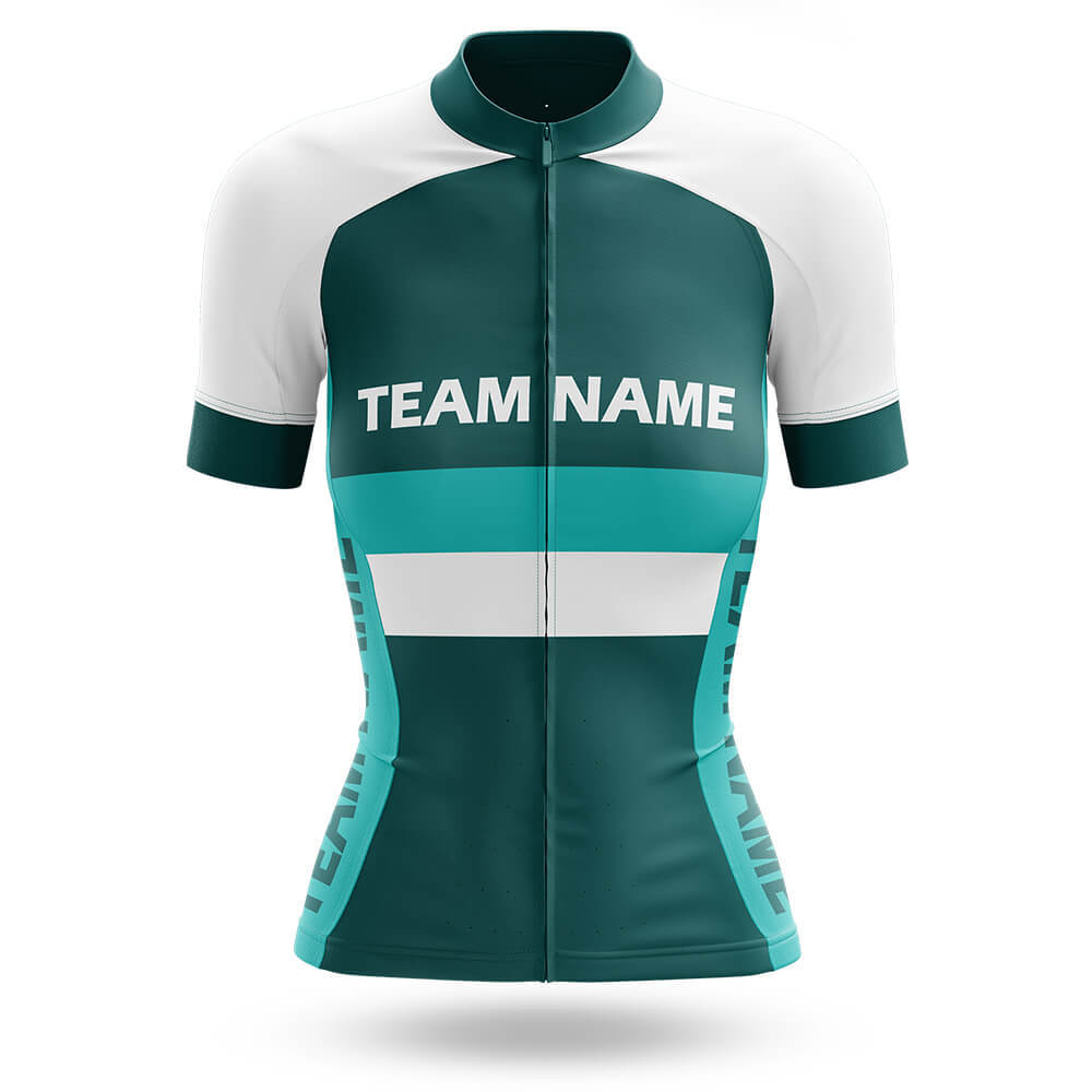 Custom Team Name M2 Green - Women's Cycling Kit-Jersey Only-Global Cycling Gear