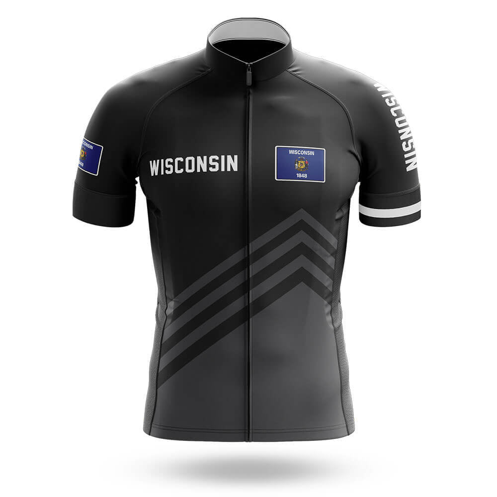 Wisconsin S4 Black - Men's Cycling Kit-Jersey Only-Global Cycling Gear