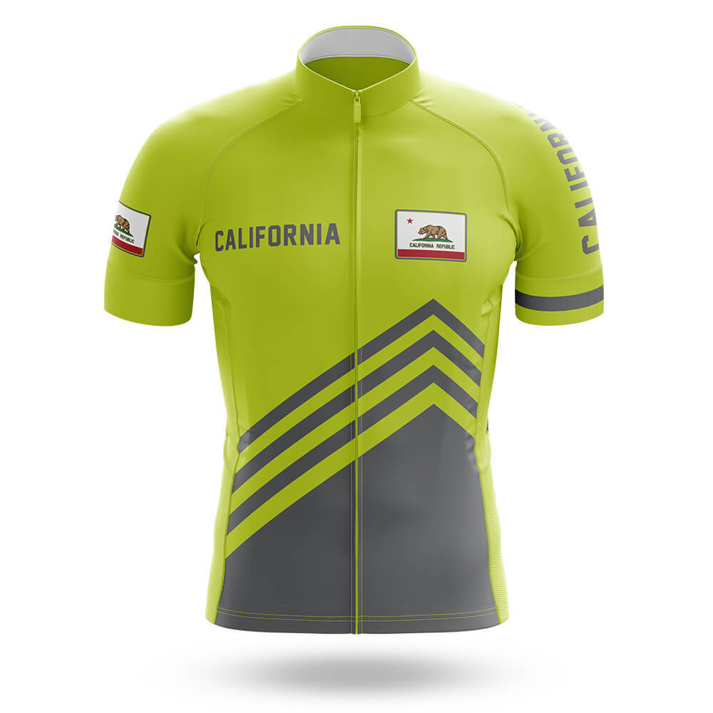 California S4 Lime Green - Men's Cycling Kit-Jersey Only-Global Cycling Gear