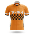 Custom Team Name M7 Orange - Men's Cycling Kit-Jersey Only-Global Cycling Gear