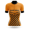 Custom Team Name M3 Orange - Women's Cycling Kit-Jersey Only-Global Cycling Gear