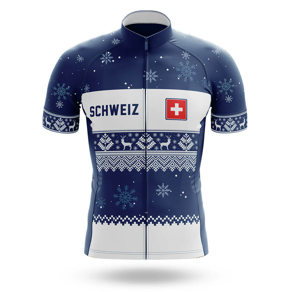 Schweiz Xmas - Men's Cycling Kit-Jersey Only-Global Cycling Gear