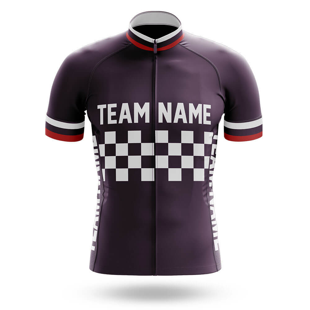 Custom Team Name M7 Dark Purple - Men's Cycling Kit-Jersey Only-Global Cycling Gear