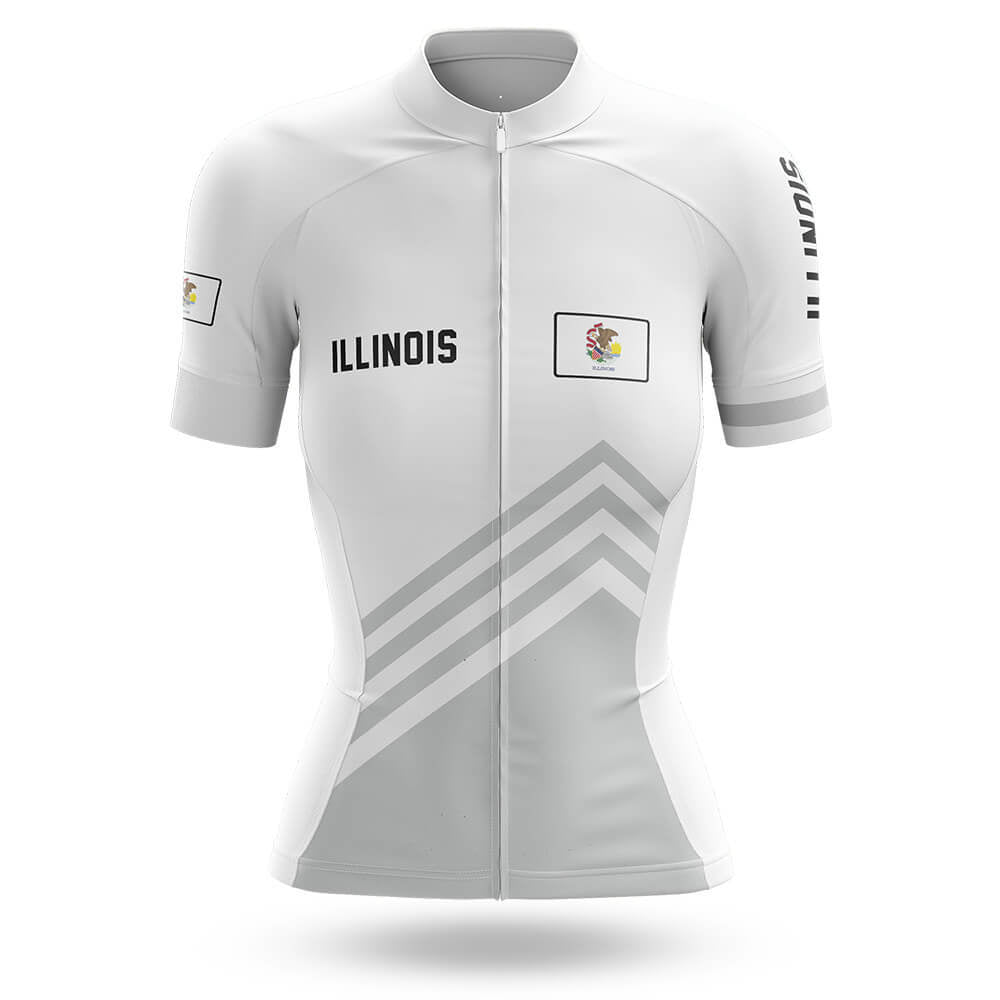 Illinois S4 White - Women - Cycling Kit-Jersey Only-Global Cycling Gear