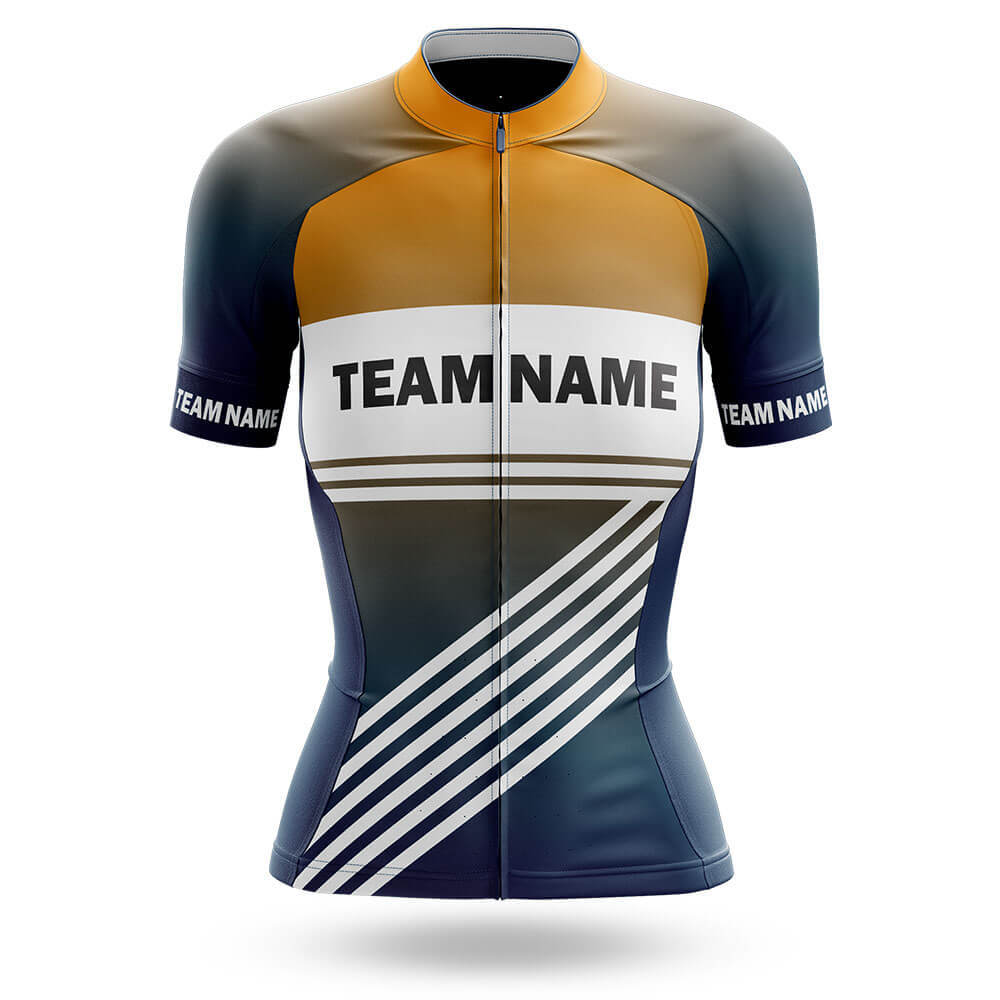 Custom Team Name S3 Yellow - Women's Cycling Kit-Jersey Only-Global Cycling Gear