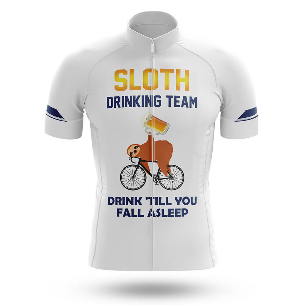 Sloth Drinking Team - White - Men's Cycling Kit-Jersey Only-Global Cycling Gear