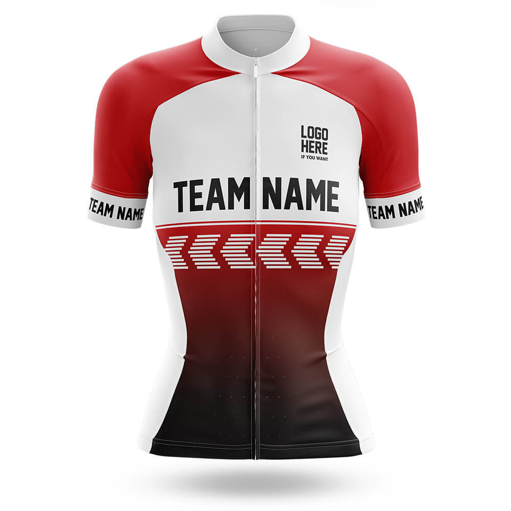 Custom Team Name S4 Red - Women's Cycling Kit-Jersey Only-Global Cycling Gear