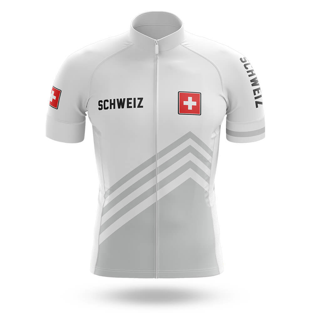 Schweiz S5 White - Men's Cycling Kit-Jersey Only-Global Cycling Gear