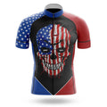 USA Flag Skull V2 - Men's Cycling Kit-Jersey Only-Global Cycling Gear