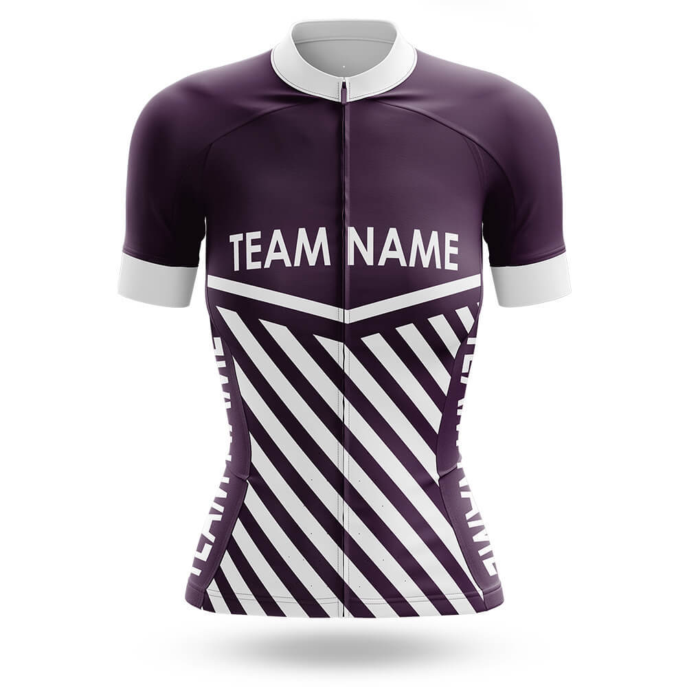 Custom Team Name M3 Dark Purple - Women's Cycling Kit-Jersey Only-Global Cycling Gear